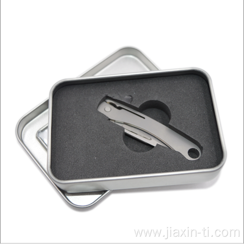 Replaceable blades titanium handle Pocket Knife keychain